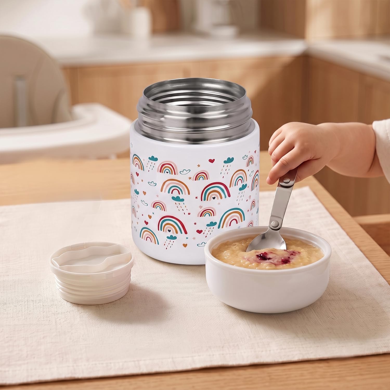 304 Stainless Steel Baby Feeding Bowl with Spoon 300ml