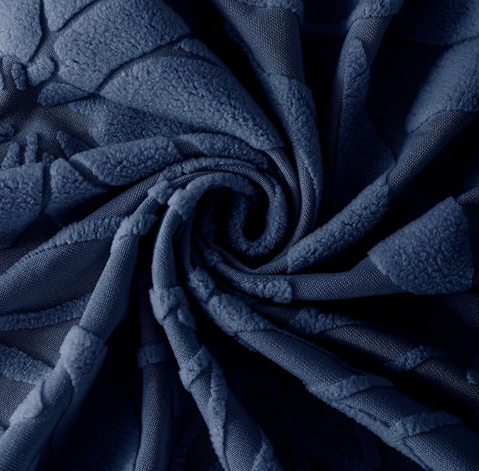 Universal Jacquard Waterproof Camellia Fabric Sofa Cover (Dark Blue)