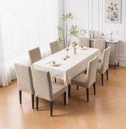 Modern Stretch Chair Cover – 220 GSM Jacquard Fabric (Khaki)