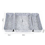 Felt Drawer Organizer, Rectangle Set of 3 Drawer Organizers Tray