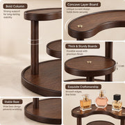 Wooden Perfume Organizer 3-Tier Display Rack - Brown