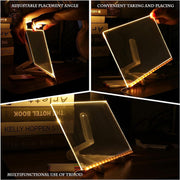 Acrylic Light Letter Message Board With Color Pens