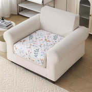 'Gulnaar Series' Printed Quilted Sofa Cover Blush Meadow)