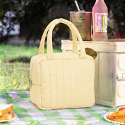 Striped Design Soft Insulated Lunch Bag