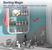 Bathroom Shelves Cabinet Organizer Transparent (White)