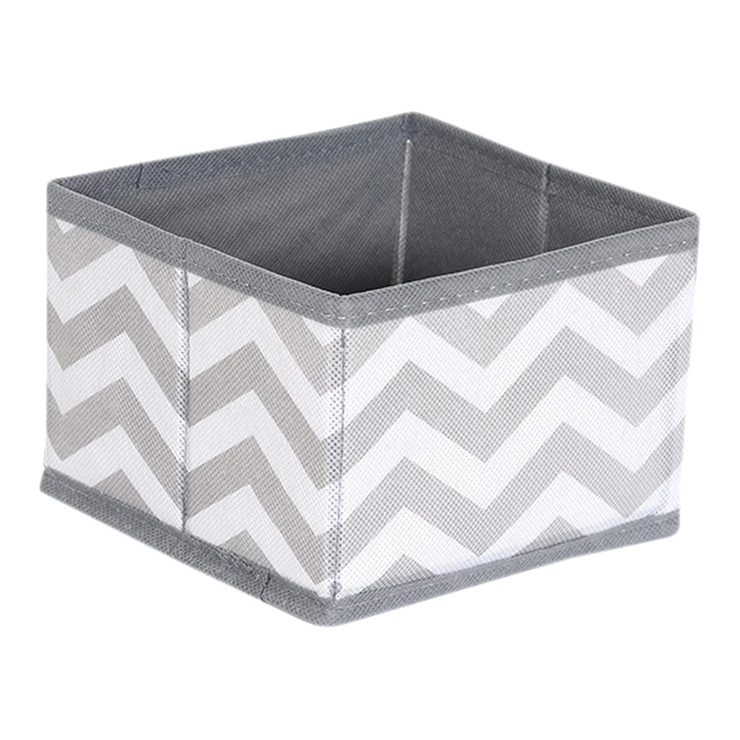 Storage Box/ Organizer Cube for Closet/ Dresser/ Drawer - Set of 3 Grey Wave