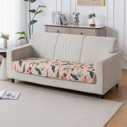 Printed Quilted Sofa Cover for 1/2/3/4 Seater Anti-Slip-Royal Peacock