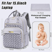 Diaper Bag Backpack for Baby – Waterproof Travel Baby Bag with Changing Pad