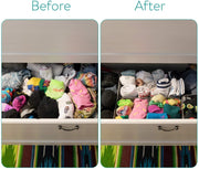 Set of 6 Foldable Storage Box Drawer Divider Organizer Basket Bins