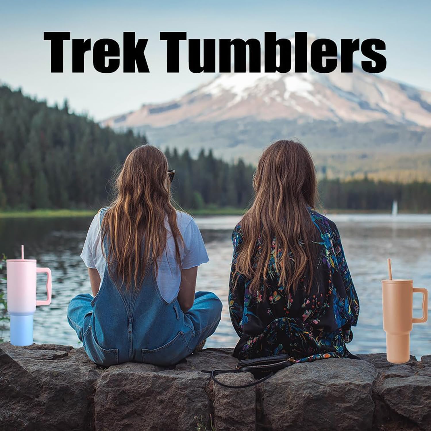 Stainless Steel Vacuum Insulated Tumbler with Straw and Lid & Handle - (1200 ML)