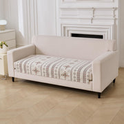 Medina Luxury Chenille Sofa Mat One Seater - Cream