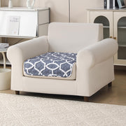 'Aura Petal Series' Quilted Sofa Mat Printed – Anti Slip (Octa Grey)