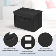 3 Pack Foldable Storage Bin with Lid and Handle
