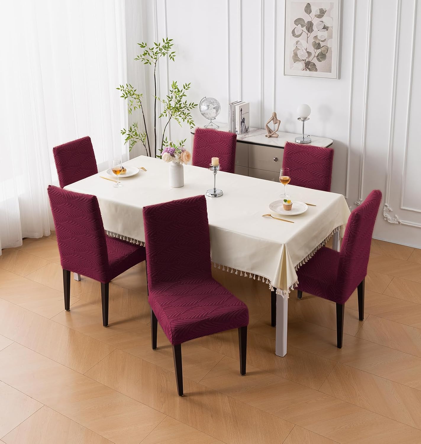 Modern Stretch Chair Cover – 220 GSM Jacquard Fabric