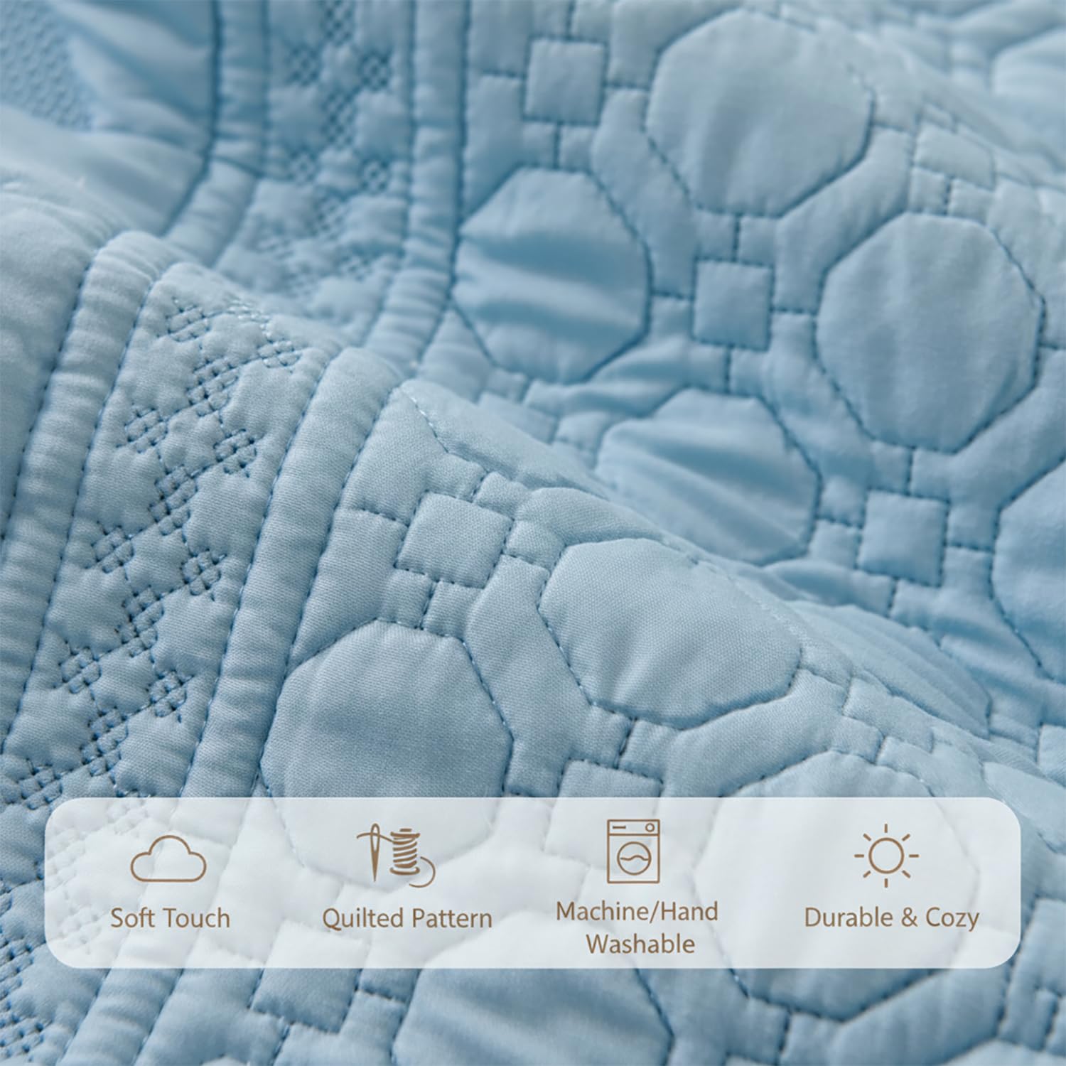 Glacier Series Quilted Sofa Cover – Soft, non-slip & washable furniture protector-Glacier
