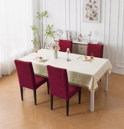 Stretchable Jacquard Chair Cover – 220 GSM-Maroon