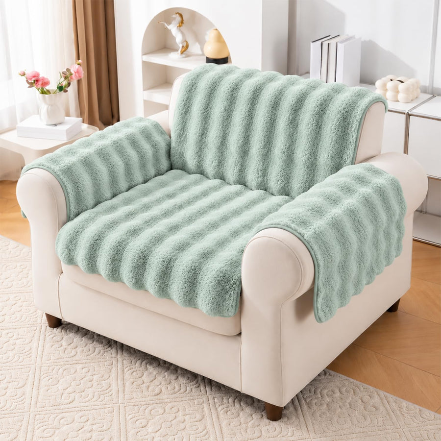 Rabbit Plush Sofa Cover Floral Design