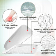 Height Increase Insoles – 1 Pair Orthopedic Heel Lift Inserts for Men & Women (Grey)