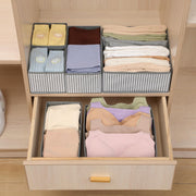 Set of 6 Foldable Storage Box Drawer Divider Organizer Basket Bins