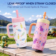 530ML Kids Tumbler Stainless Steel with Handle & Lid