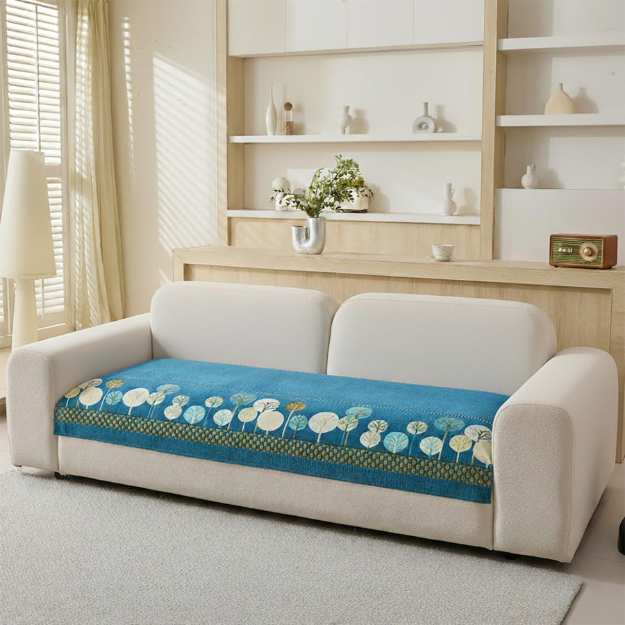 Moontree Series Quilted Chenille Jacquard Sofa Cover – Non-Slip, Washable, Soft Furniture Protector