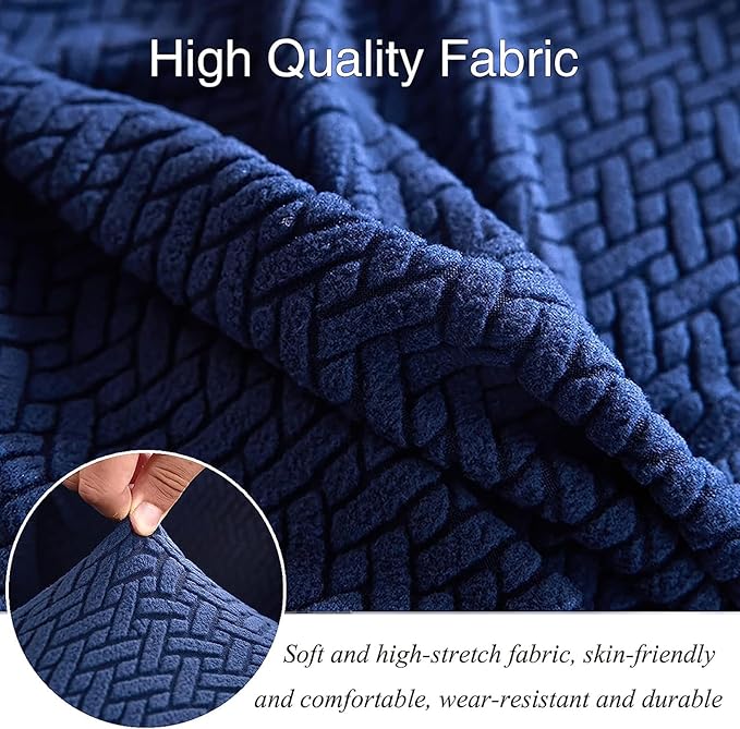 Universal Fleece Fabric Sofa Cover(Navy Blue)