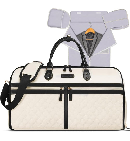 2-in-1 Convertible Garment Duffle Bag with Shoe Compartment & Shoulder