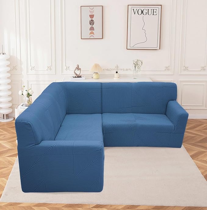 Universal Jacquard Thickened Fabric Sofa Cover (Blue)