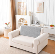 Rabbit Plush Sofa Mat Floral Design - Grey