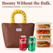 Insulated Lunch Bag for Men & Women | Waterproof Cotton-Padded Lunch Tote