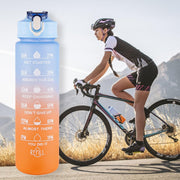 Set of 3 Water Bottle with Straw 2 Litre+900ml+280ml (Blue/Orange)