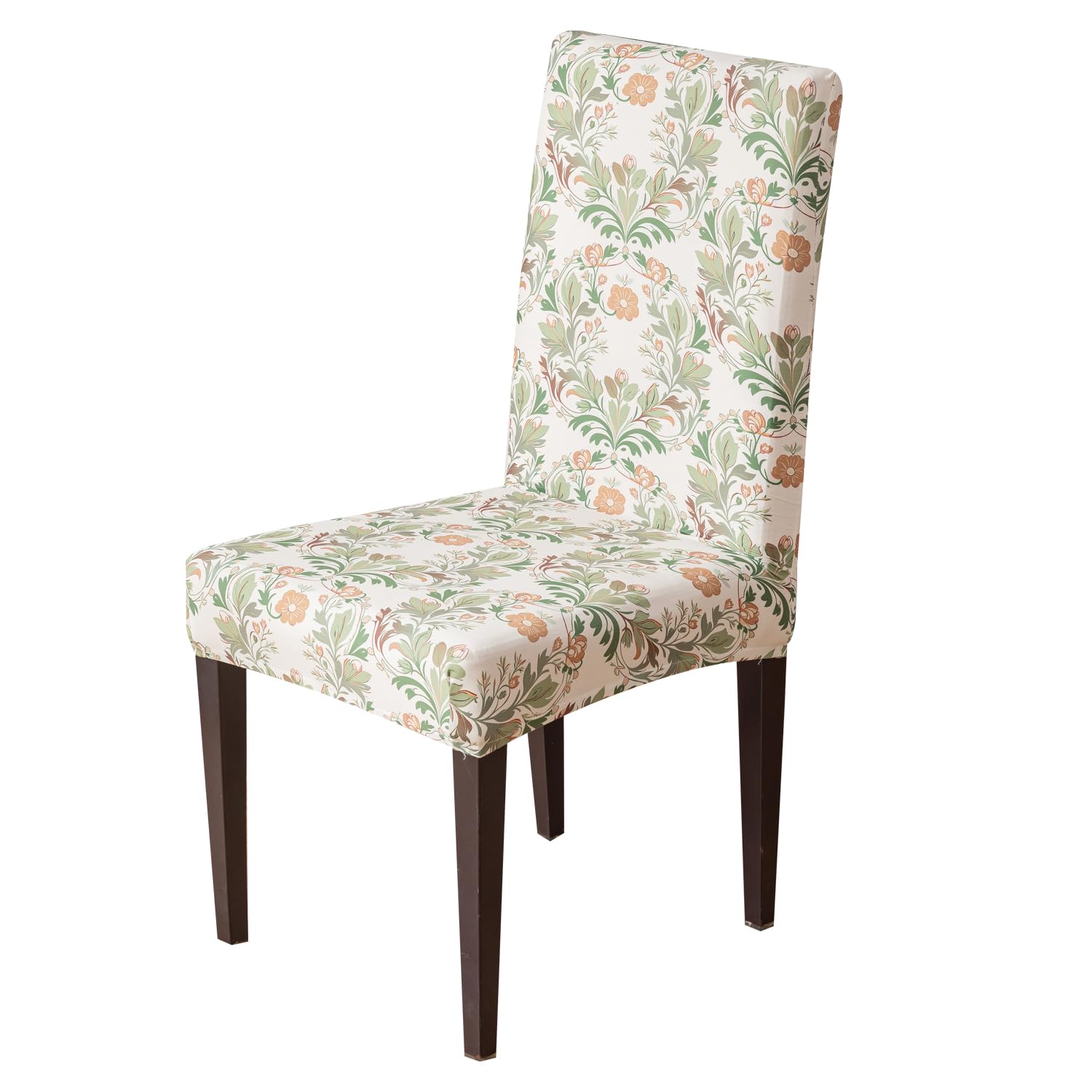 Elastic Chair Cover Stretch Removable Washable (Beige Coriander Flower)