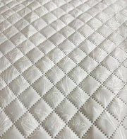Printed Sofa Cover for Indian Sofa Set Quilted, Washable & Durable (Beige Stem)