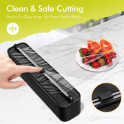 Aluminum Foil & Plastic Wrap Dispenser with Cutter - Black