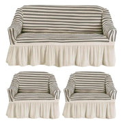 Turkish Bubble Frill Five Seater 3 + 1 + 1 Sofa Slipcovers 280 GSM