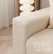 Universal Jacquard Leaf Texture Fabric Sofa Cover (Beige)
