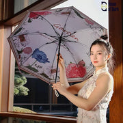 Elegant Compact Travel Folding Umbrella With Pouch