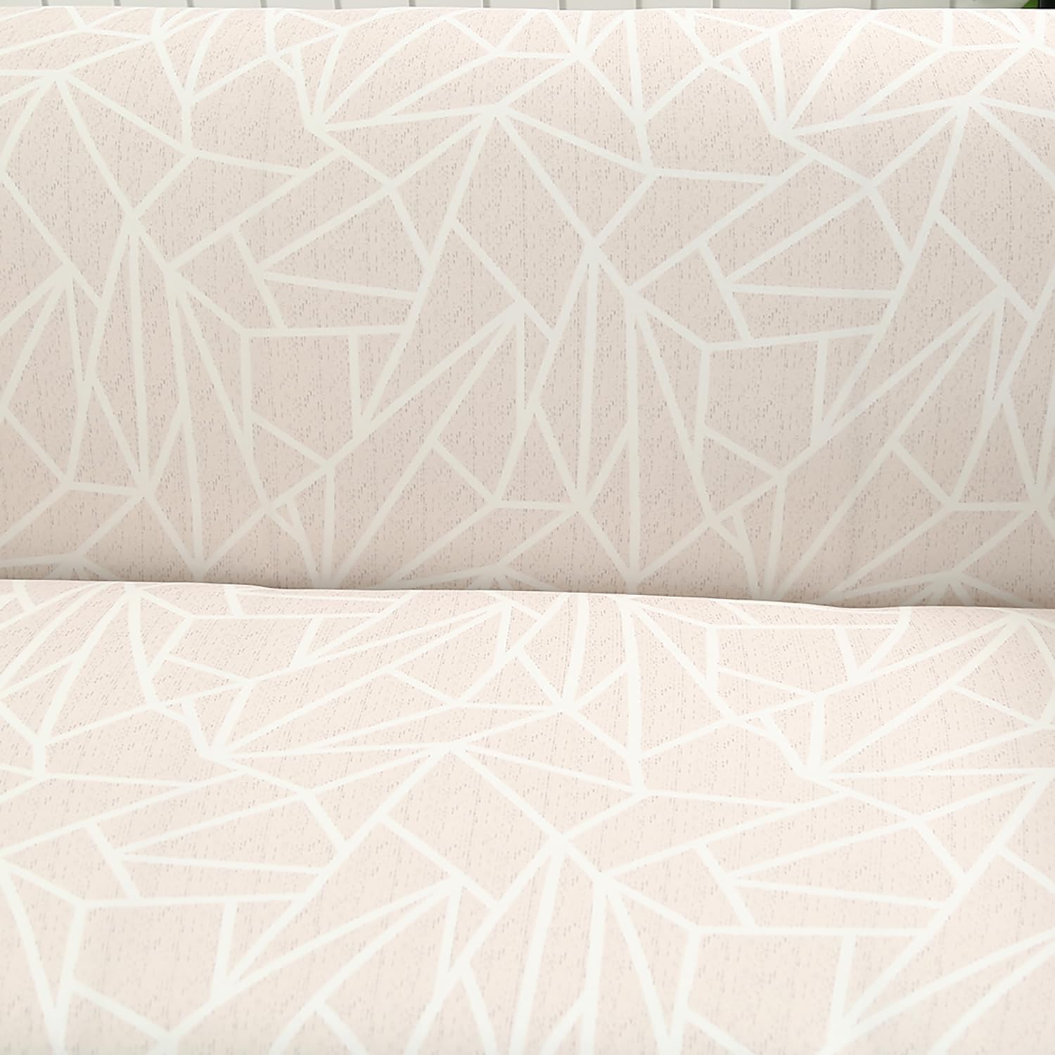 Universal Stretchable Sofa Cover-Beige/White Triangle