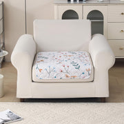 'Gulnaar Series' Printed Quilted Sofa Cover Blush Meadow)