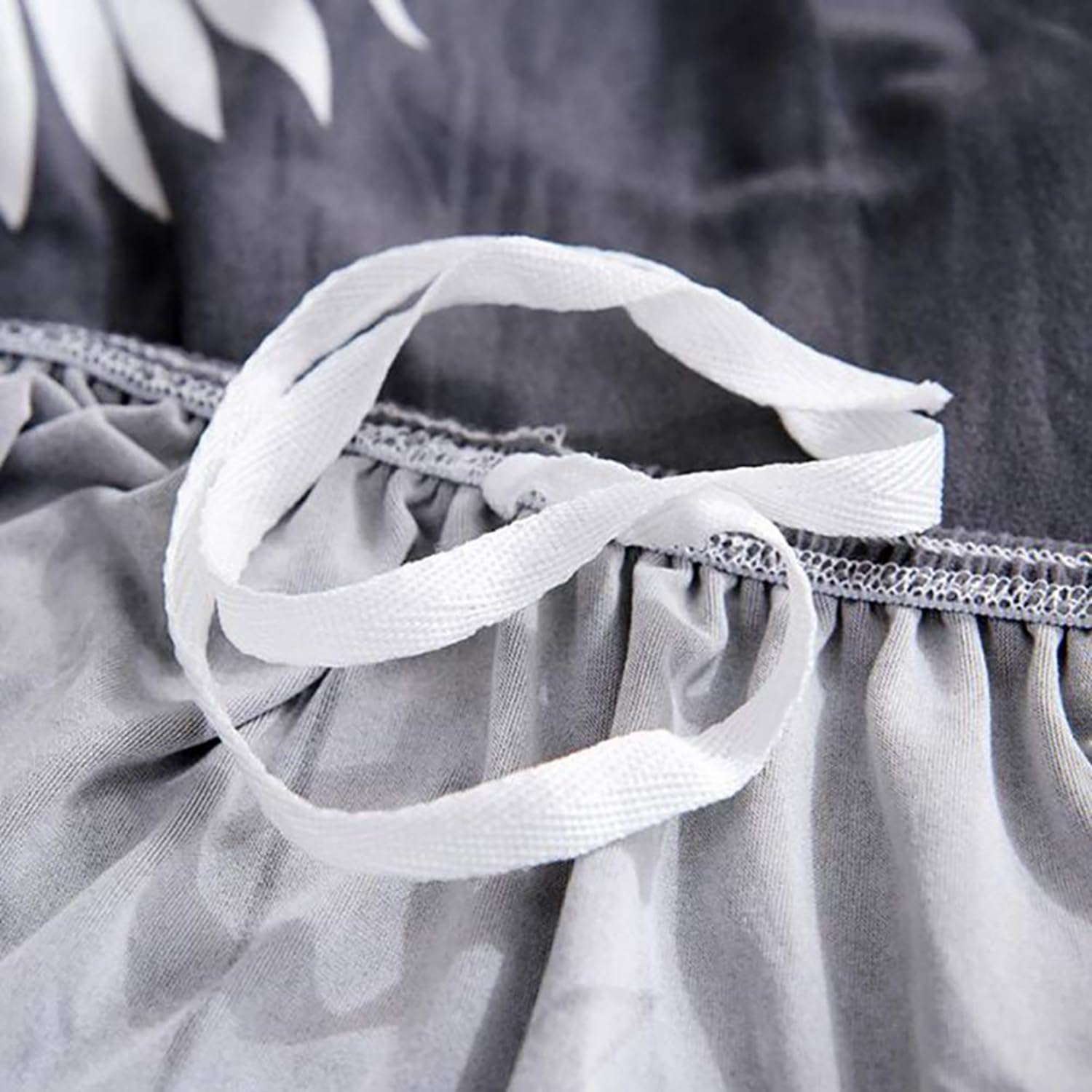 Printed Sofa Cover - Dark Grey Fern