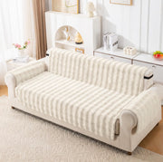 Rabbit Plush Sofa Cover Design - Ivory