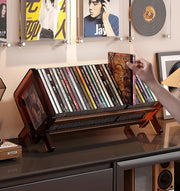 Bamboo Desktop Bookshelf with Acrylic Side Panels
