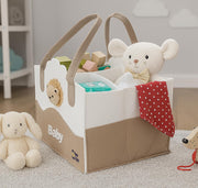 Baby Diaper Caddy Organizer - Bear White