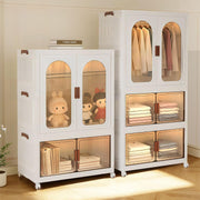 1-Layer Wardrobe with Multi Layer Folding Storage Box - White
