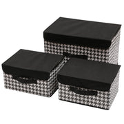 3 Pack Foldable Storage Bin with Lid and Handle