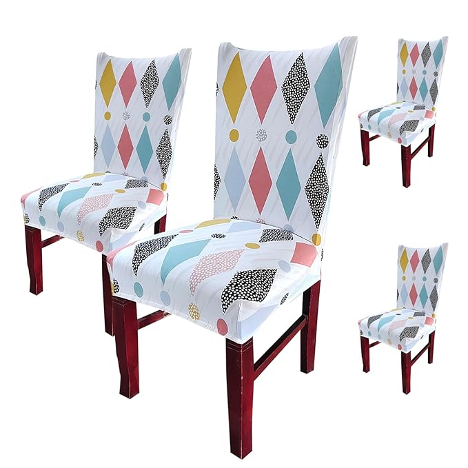 Elastic Chair Cover Stretch Removable Washable (White)