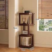 360° Rotating 4-Tier Storage Rack - Brown