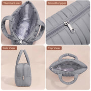 Striped Design Soft Insulated Lunch Bag