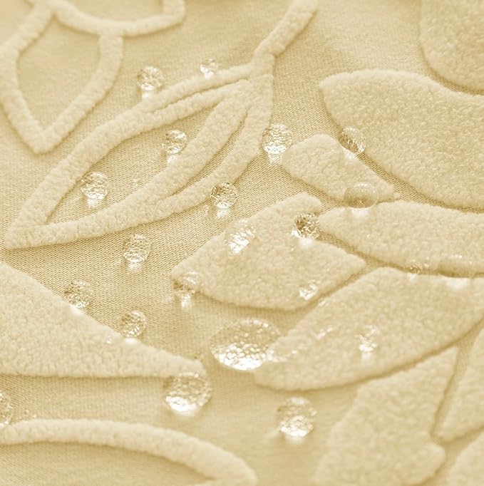 Stretchy Universal Camellia Jacquard Waterproof Chair Cover (Beige)