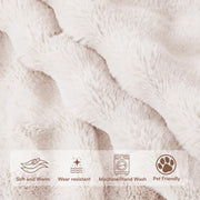 Rabbit Plush Sofa Cover Design - Ivory